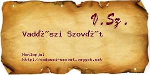 Vadászi Szovát névjegykártya